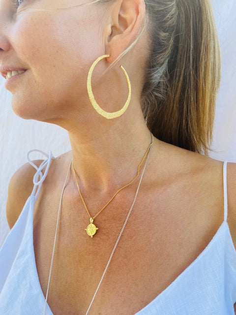 Hope hammered hoops in gold SOLD OUT