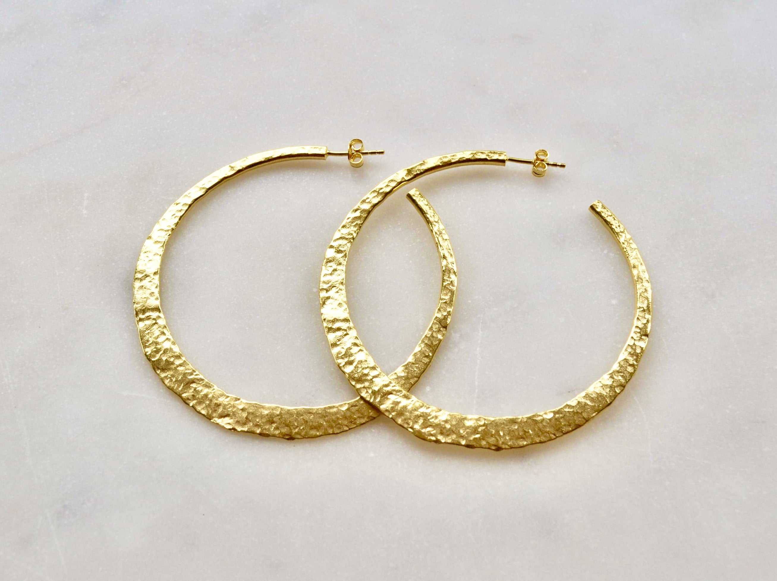 Hope hammered hoops in gold SOLD OUT