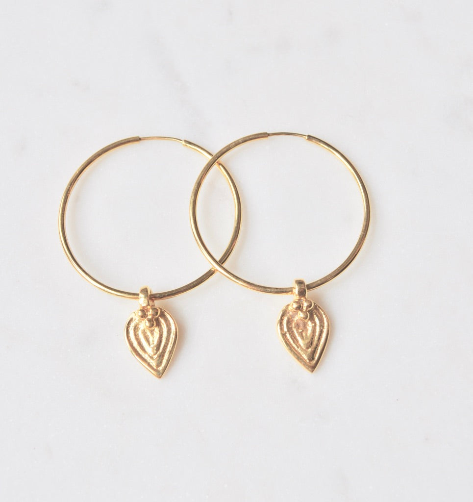 Nisha Hoop Earrings in Gold SOLD OUT