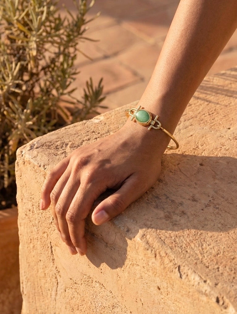 Gaia Cuff with Aventurine stone