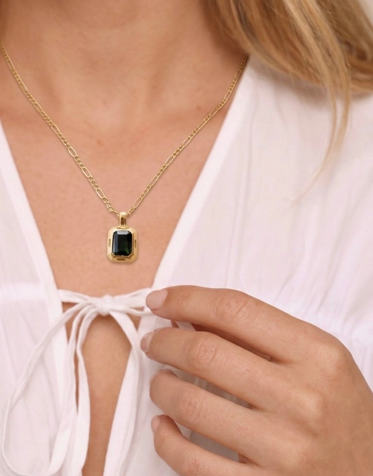 Artemis Necklace Green Quartz