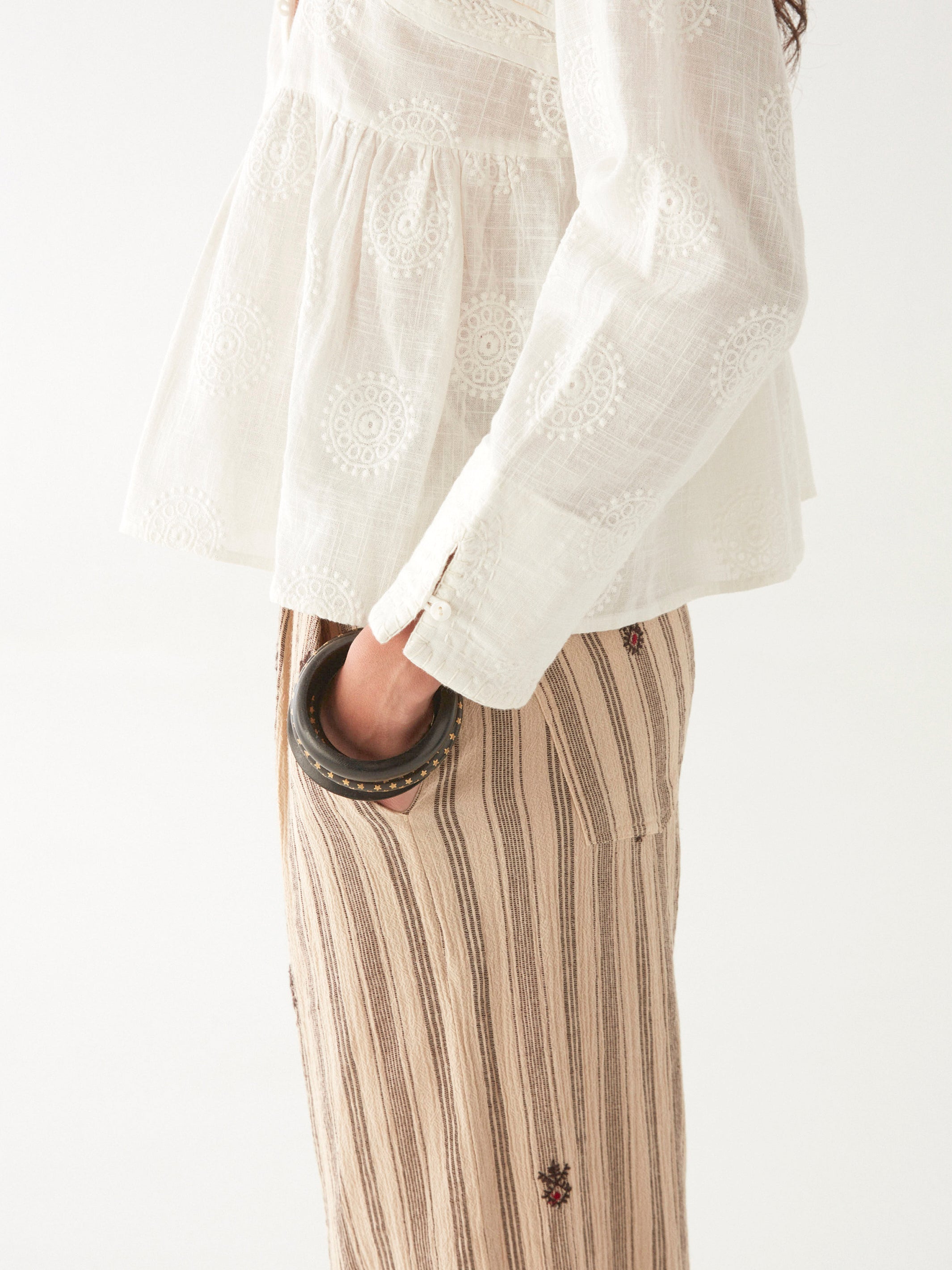Ariana Blouse - Mosaique Ivory