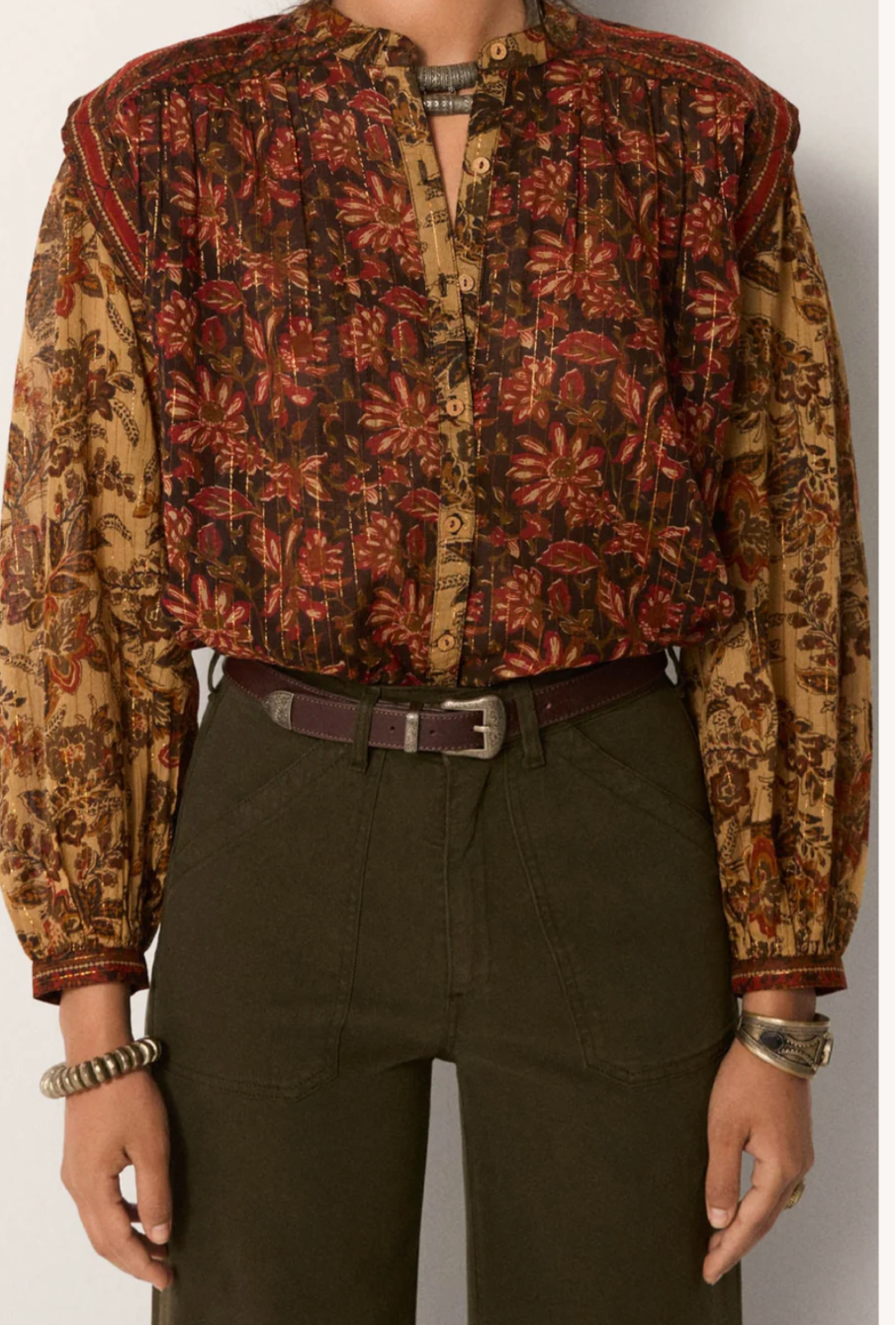 Maison Hotel Adele Blouse - Autumn Leaves