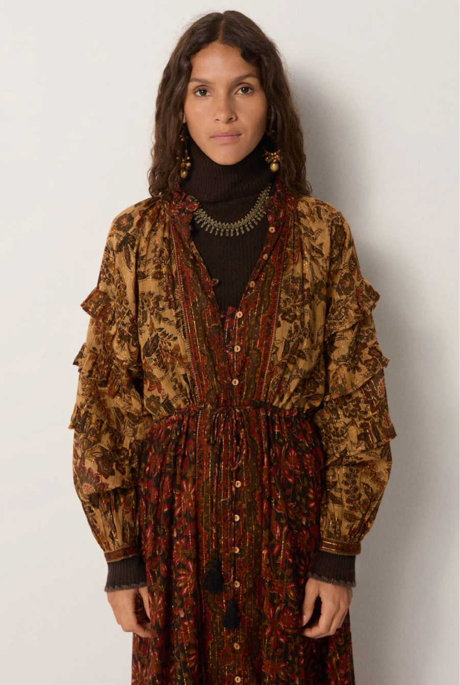Maison Hotel Claudine Dress- Autumn Leaves