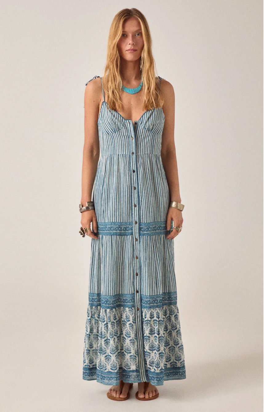 Maison Hotel Cristina Sleeveless Dress Mediterranean Stripes