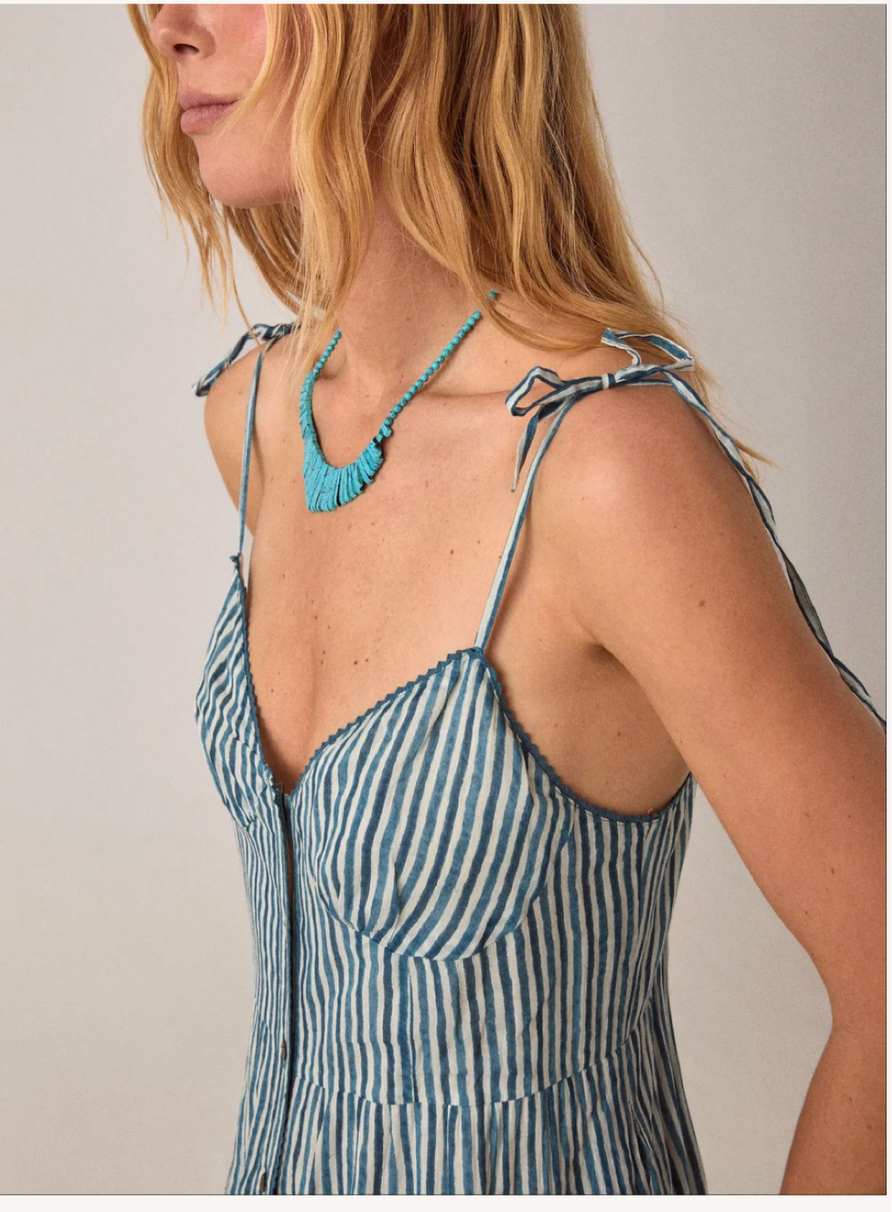 Maison Hotel Cristina Sleeveless Dress Mediterranean Stripes